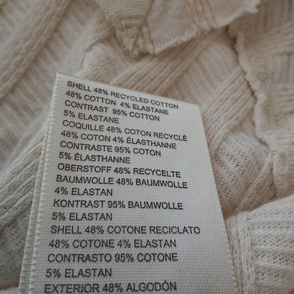 Free People Primrose Ivory Thermal Top S Asymmetrical Ruffle Hem Fairy Boho - Picture 8 of 8